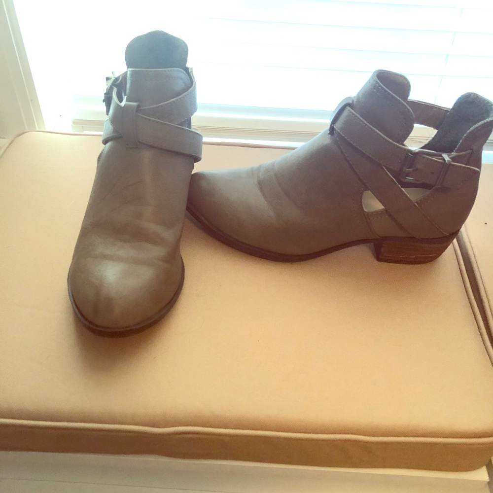 JustFab ankle booties, low heel